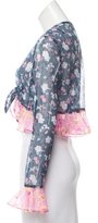 Thumbnail for your product : Anna Sui Cropped Floral Cardigan