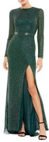 Thumbnail for your product : Mac Duggal Long Sleeve Bead-Embellished Gown