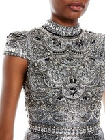 Thumbnail for your product : Alice + Olivia Floretta Metallic Embroidered Mini A-Line Dress