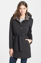 Thumbnail for your product : Ellen Tracy Two-Tone Belted Raincoat with Detachable Hood & Liner