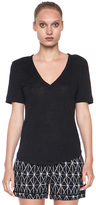 Thumbnail for your product : A.L.C. Luke Linen Jersey Tee in Black