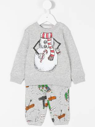 Stella McCartney Kids snowman printed top