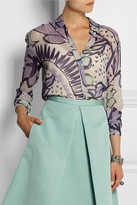 Thumbnail for your product : Burberry Printed silk-georgette blouse