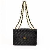 Thumbnail for your product : Chanel Pre-Owned Black Quilted Caviar Leather Jumbo Flap Bag