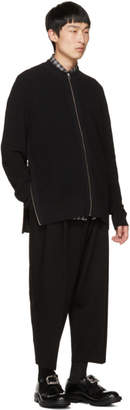 McQ Black Zipper Basic Cardigan