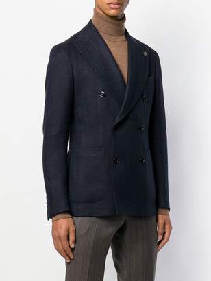 Tagliatore patterned double breasted blazer