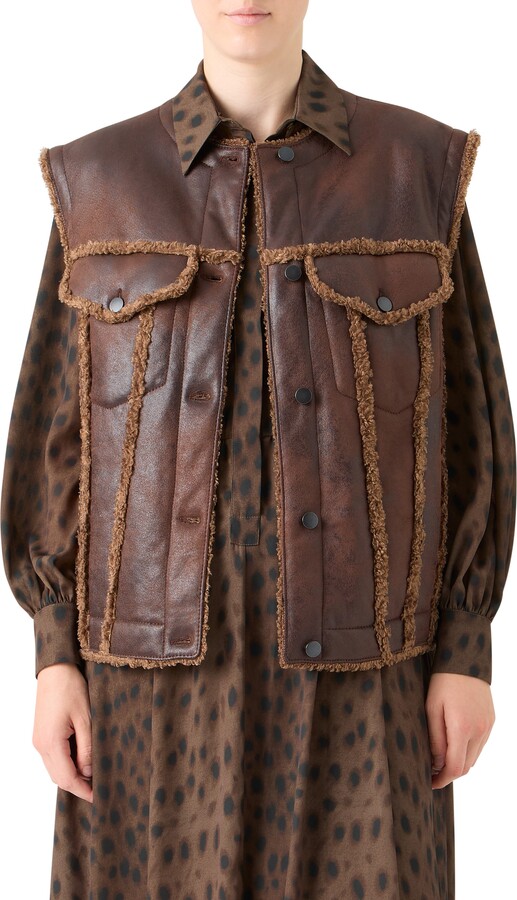Akris Punto Faux Shearling Vest