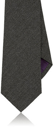 Ralph Lauren Purple Label Men's Nailhead-Weave Silk-Cashmere Necktie-GREY