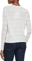 Thumbnail for your product : Joie Dorianna Cashmere Striped Rib-Trim Sweater