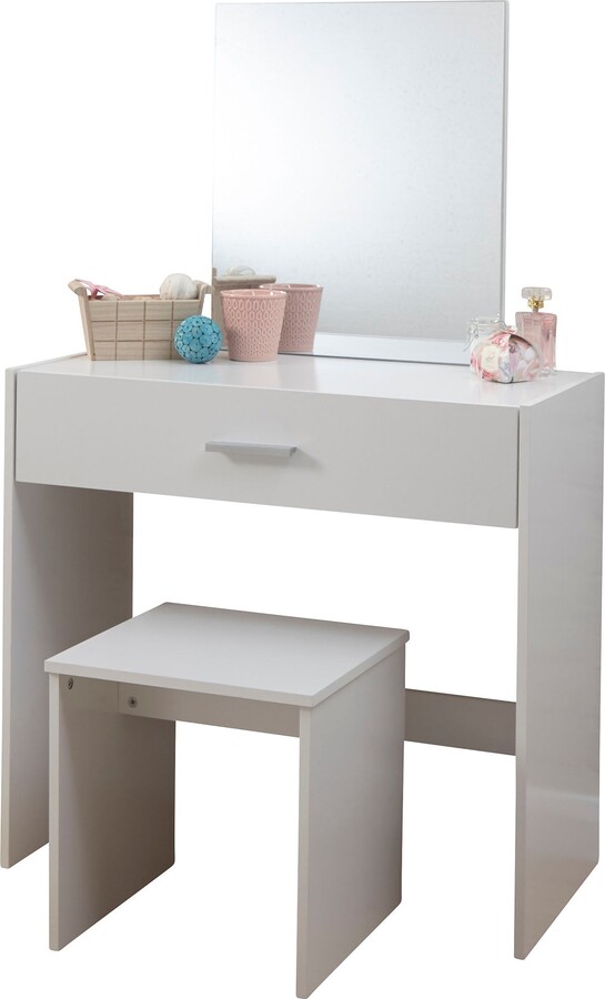 Dunelm Julia 1 Drawer Dressing Table Set with Mirror White ShopStyle