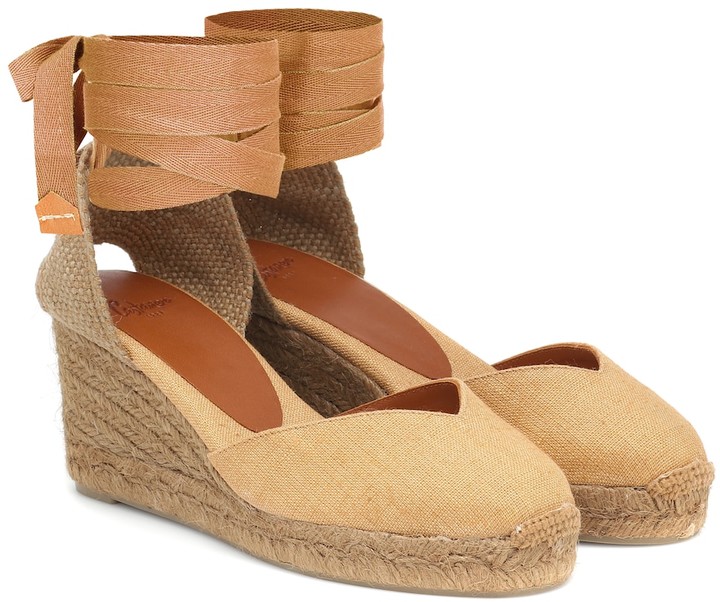 castañer carina 80 canvas wedge espadrilles