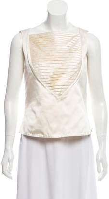 Chanel Silk Pleated Top
