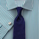 Thumbnail for your product : Charles Tyrwhitt Green satin stripe slim fit shirt