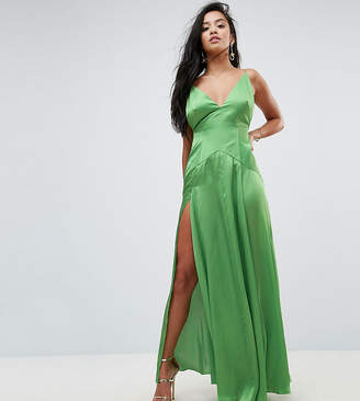 ASOS Petite Ultimate Cami Thigh Split Maxi Dress