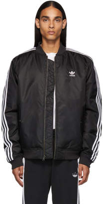 adidas bomber jacket mens black