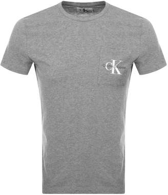 Calvin Klein Monogram Pocket T Shirt Grey