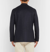 Thumbnail for your product : Brioni Navy Unstructured Double-Faced Wool And Cashmere-Blend Blazer