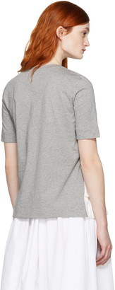 Marni Grey Pleated Hem T-shirt