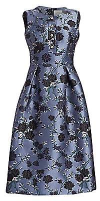 Erdem Women's Davinia Embroidered Floral Fit-And-Flare Dress
