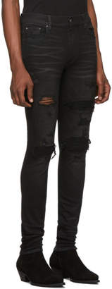 Amiri Black Cashmere Patch Jeans