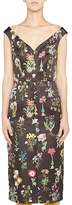 Thumbnail for your product : No.21 V Neck Cap Sleeve Fitted Dress In Black Floral Print