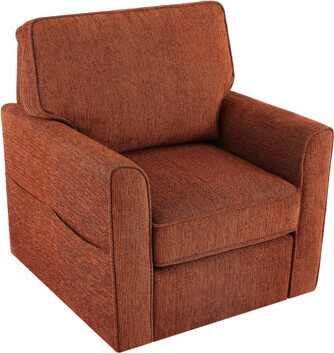 360° Swivel Chair Accent Barrel Armchair Swivel Sofa Chair with Side Pockets for Living Room, Bedroom, Office and Hotel
