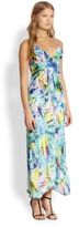 Thumbnail for your product : Milly Cellophane-Print Chiffon Maxi Dress