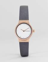 Thumbnail for your product : Skagen SKW2669 Freja Leather Watch In Navy