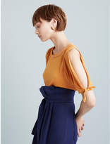 Thumbnail for your product : Whistles Stitch Tie Cuff Linen T-shirt