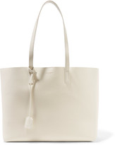 Thumbnail for your product : Saint Laurent Shopping Large Textured-leather Tote - White
