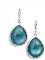 Thumbnail for your product : Ippolita Wonderland Denim Mother-of-Pearl, Clear Quartz & Sterling Silver Mini Doublet Teardrop Earrings