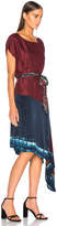 Thumbnail for your product : Raquel Allegra Scarf Dress in Crimson Tie Dye | FWRD