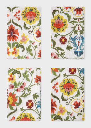 Paul Smith 'Rinascimento' Floral Linen Napkins by Cabana - Set of Four
