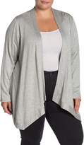 Thumbnail for your product : Bobeau Open Front Draped Cardigan (Plus Size)
