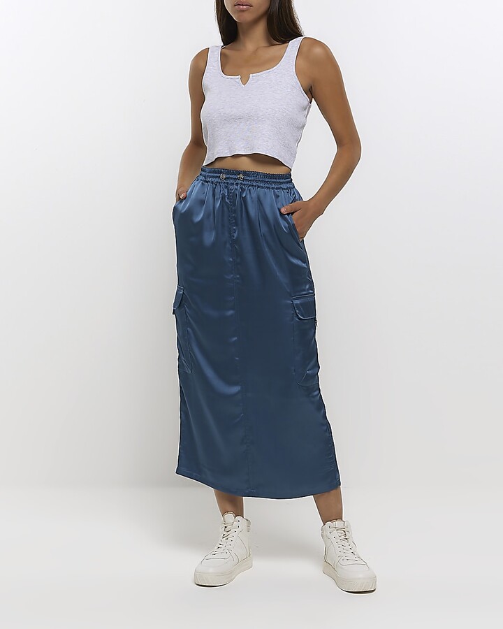 Wrap Satin Cargo Skirt Asos Design Wrap Midi Skirt River Island