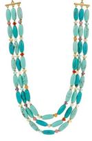 Thumbnail for your product : Lauren Ralph Lauren Three-Row Turquoise Beaded Necklace