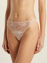 Thumbnail for your product : Fleur of England Signature Lace And Satin Briefs - Womens - Light Pink
