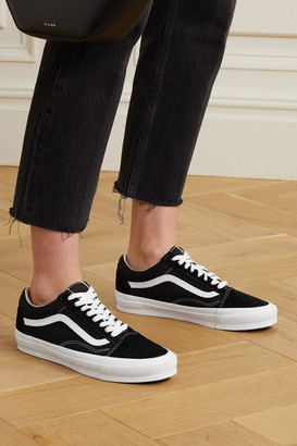 Vans Og Old Skool Lx Leather-trimmed Canvas And Suede Sneakers