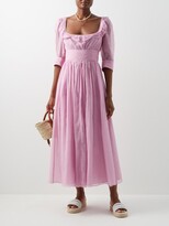 Thumbnail for your product : Thierry Colson Yolande Cotton And Silk-blend Maxi Dress