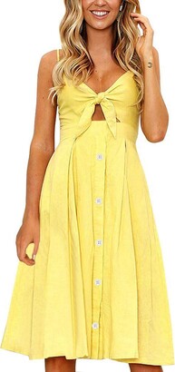 womens yellow sundress