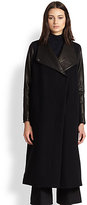 Thumbnail for your product : Theory Tinn Leather Sleeve Coat