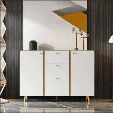 Ebern Designs Sideboard Buffet Cabinet Kitchen Cabinet Coffee Bar Cabinet With 3 And Adjustable Shelves