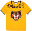 gucci cotton tshirt with angry cat applique