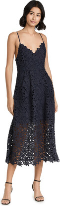 ASTR the Label Women's Sleeveless Lace Fit & Flare Midi Dress