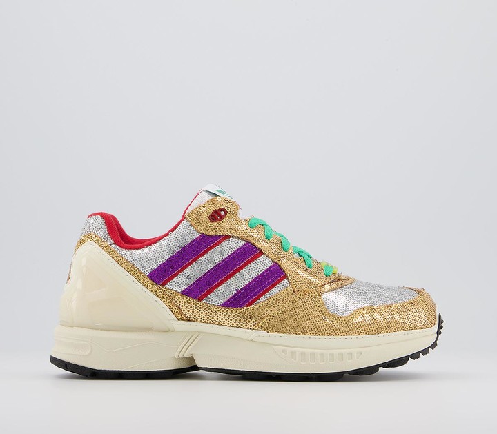 gold adidas trainers