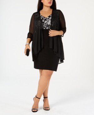 plus size formal jacket dresses
