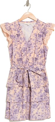 Shabby Chic Haley Tiered Ruffle Floral Minidress