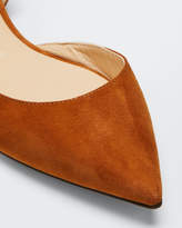 Thumbnail for your product : Jimmy Choo Lucy Suede Half-d'Orsay Flat, Canyon