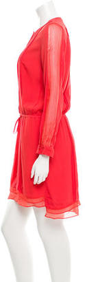 Diane von Furstenberg Pleated Long Sleeve Dress