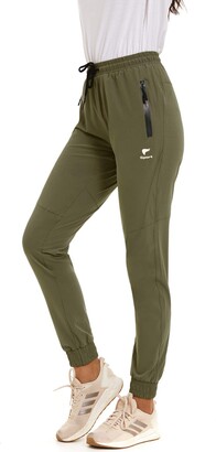 FANGJIN Ladies Hiking Pants Lightweight with Pockets and Elastic